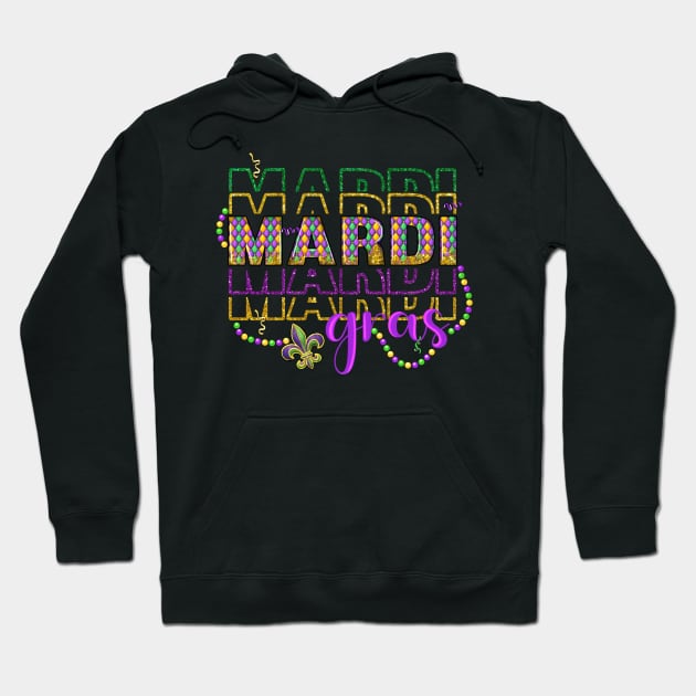 Mardi Gras  2023 Party in Nola Hoodie by mebcreations